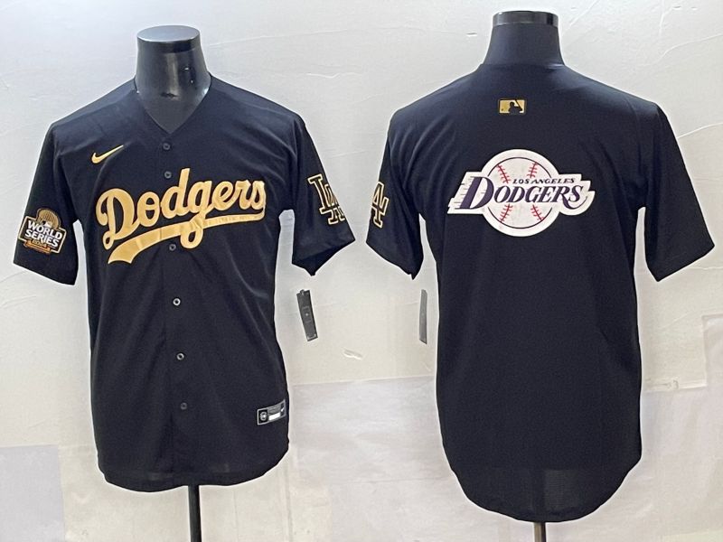 Men Los Angeles Dodgers Blank Black Gold Nike MLB Jersey style 0027->los angeles dodgers->MLB Jersey